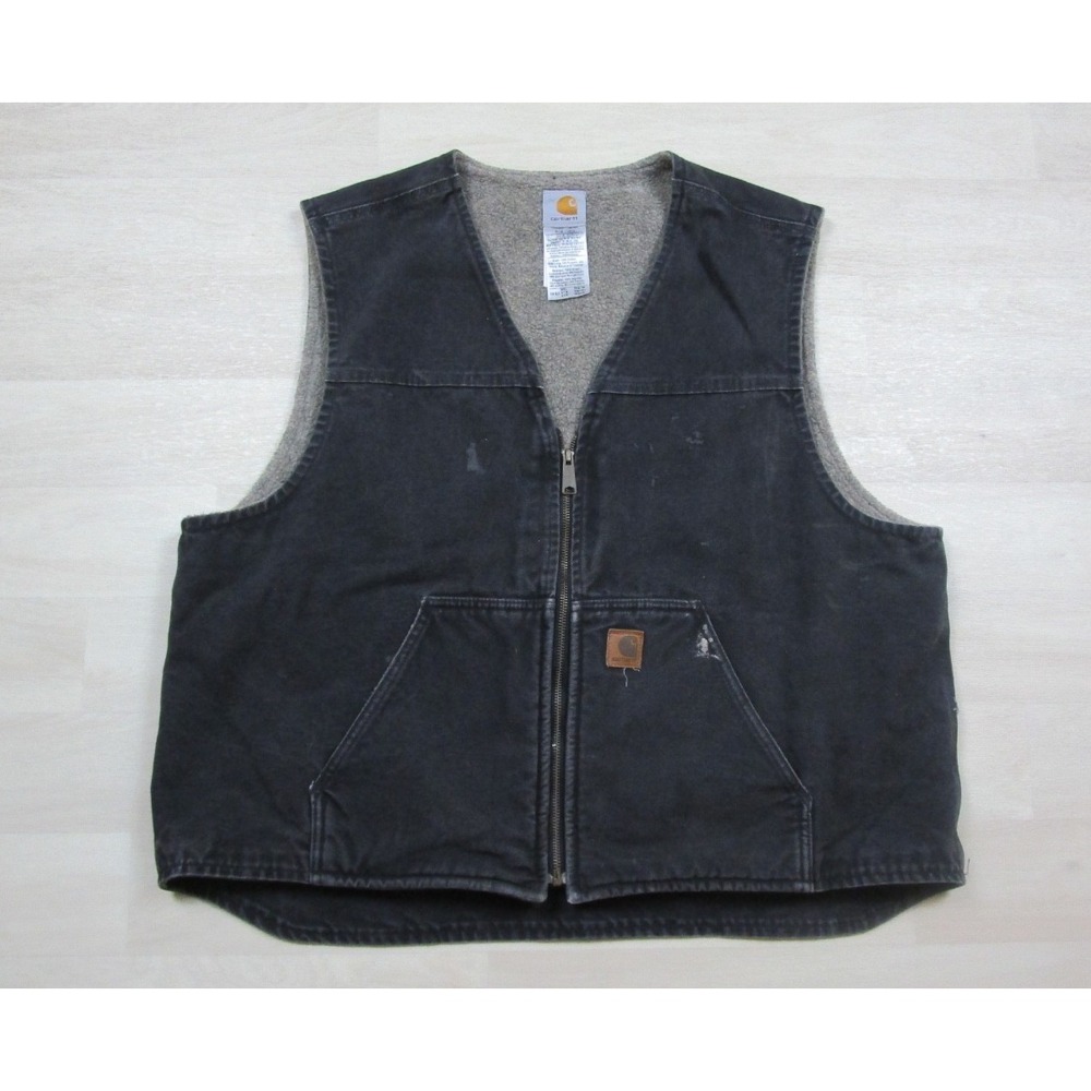 Vintage Y2K Carhartt Vest #V26 Men's (2XL) Workwear Duck Canvas Faded Grunge